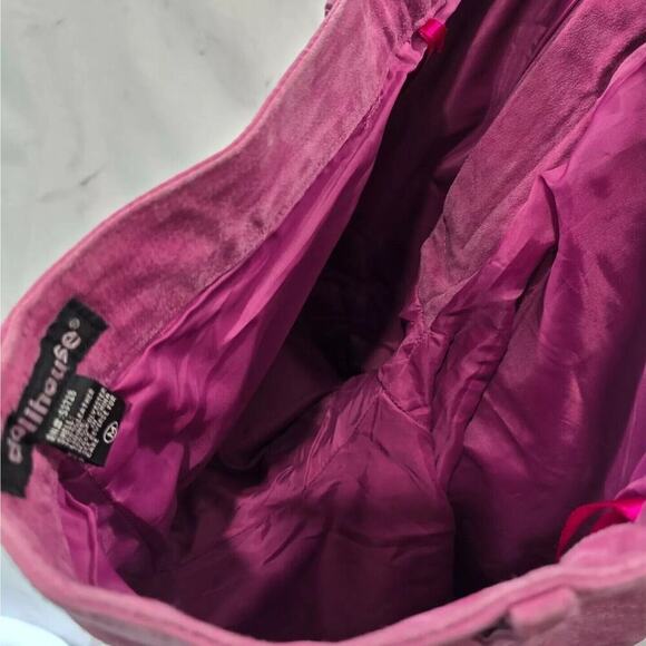 Vintage Leather Pants Womens 29 Pink Purple Y2K Flare Boot Suede High Rise - Picture 9 of 12